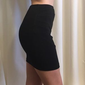 Black Bodycon Mini Skirt